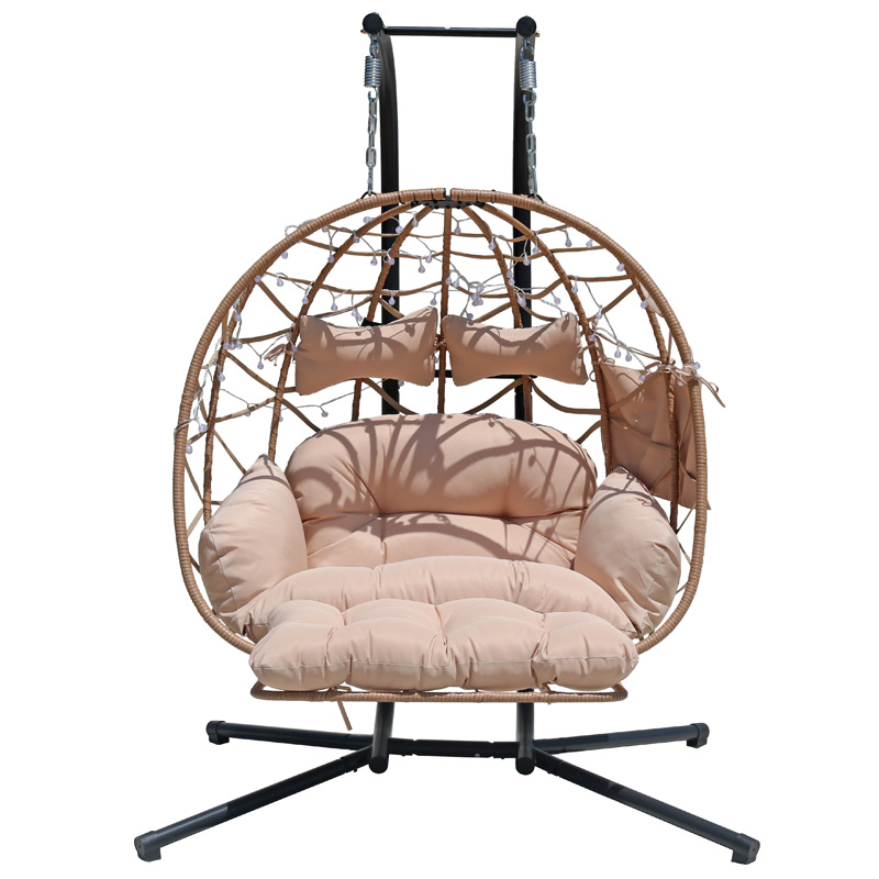 Support de jambe jaune pour cour extérieure et sacs de rangement, ceinture de lampe LED, panier suspendu double